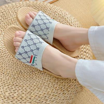 Новые модные женские тапочки из эластичного льна