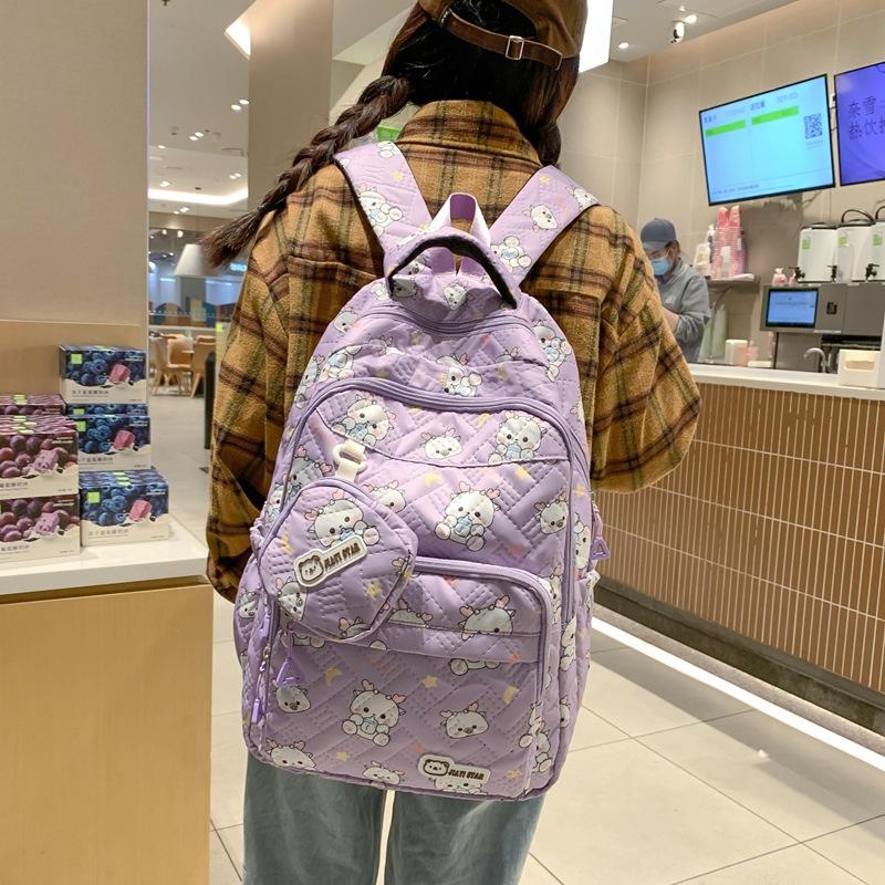 Female Schoolbag Printed Backpack Student Large Capacity Backpack