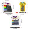 Waterproof Fabric Paint Pen for Coloring Shirts, Jeans, Jackets, Backpacks, Double-Ended Fabric Marker