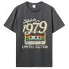 Vintage 1979 Limited Edition Birthday T Shirts Gifts Cotton Summer Tees Tops Graphic T-shirt Clothing Oversized