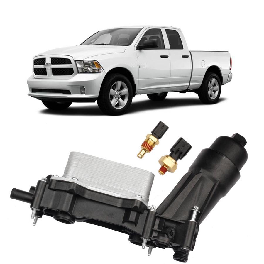 Car Oil Cooler Filter Adapter Housing For 14-17 Jeep Chrysler Dodge 3.6L Engine