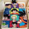 Фланелевое одеяло с принтом персонажей Dragon Ball, Высококачественное, Удобное для всех сезонов, Декор для дома, Тепло и уют, Идеально для рождественских подарков
