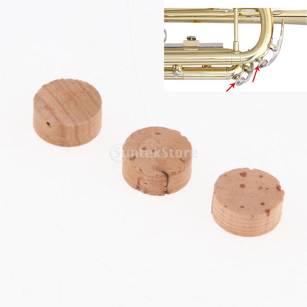 20pcs Cork Trumpet WaterKey Spit Valve Musical Instrument Bottom Piston Valve Cap for Trumpet Water Key Replacement