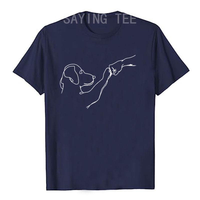 Собака и Люди Кулак Рука Собака Человек Дружба Удар Лапа Собаки Футболка Любитель Животных Комиксы Графическая Футболка Топы Смешные Подарки Маме Папе