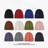 Light Plate Knitted Hat for Women Thickened Warm Ear Protection Cold Hat for Students Simple and Versatile Pullover Woolen Hat for Men