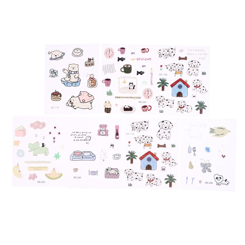 1Set PVC Cute Animal Stickers Funny Three Dimensional Jelly Planner Decorative Stickers Mobile Phone Computer Stickers