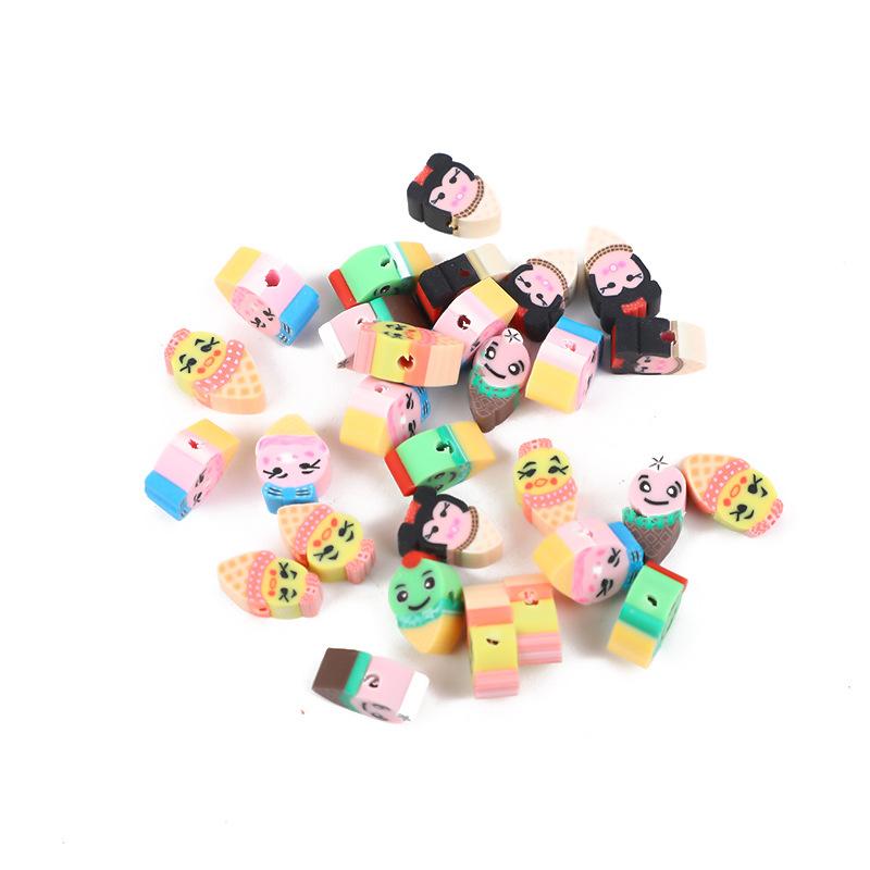 Diy Polymer Clay Soft Ceramic Beads, Round Soft Ceramic Beads Handmade Jewelry Accessories