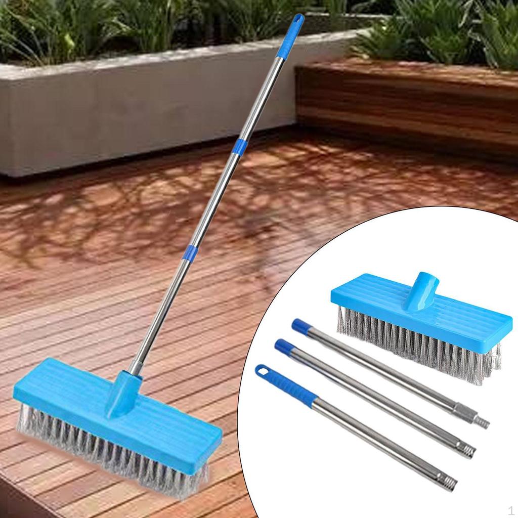 Metal Wire Brush with Extended Handle for Cleaning Decks And Patios