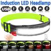 Motion Sensor Headlamp USB Rechargeable Outdoor Waterproof Headlight Powerful LED Work Light For Hiking Camping Fishing Emergency Lighting