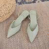 New Summer Women Pumps Woman Buckle Beige Single Shoes Square Heels Comfortable Dress Party Shoes