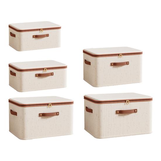 Ящик для хранения Yousheng с двойным открытием на молнии, контейнер для хранения, большая вместимость, тканевый, усиленный, штабелируемый органайзер