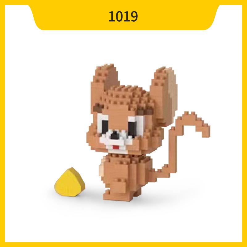 Cartoon Anime Blocks Kuromi My Melody Cinnamoroll Mouse Building Blocks Doll Toy Kids Birthday Gift