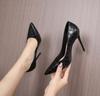 2022 Black Stiletto Heels: 10cm Pointed, Sizes 31-43