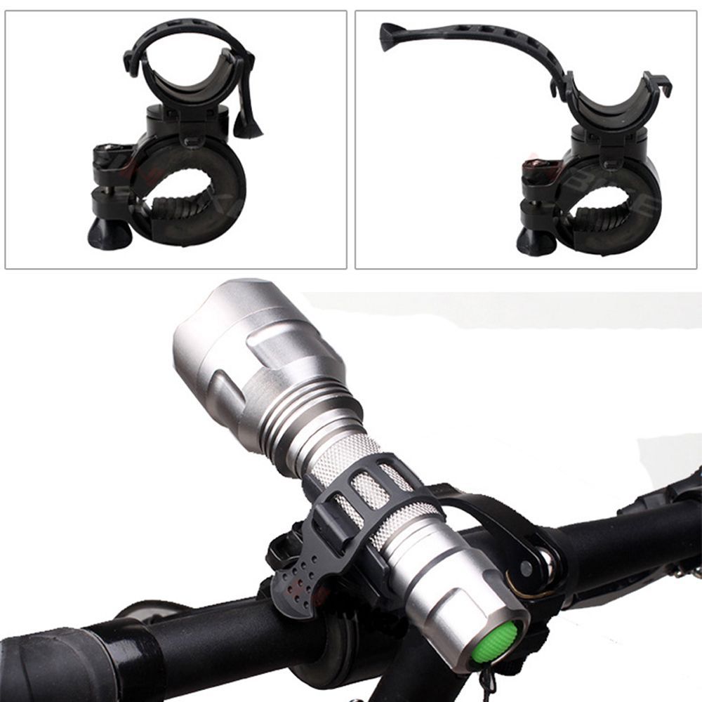 Clips Easy Swivel Flashlight Holder Bicycle Light Clip 360 Degree Rotation Bicycle Torch Clamp