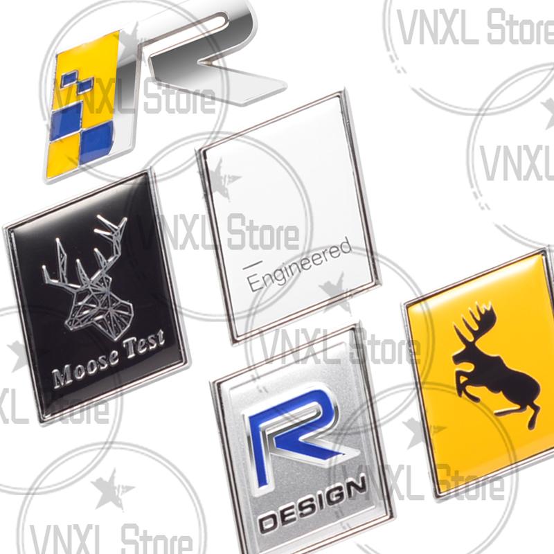 Car-Styling For Volvo Moose Test R Design Inscription Ocean Raec Edition Sweden Flag 3D Metal Stickers Car Trunk Body Emblem