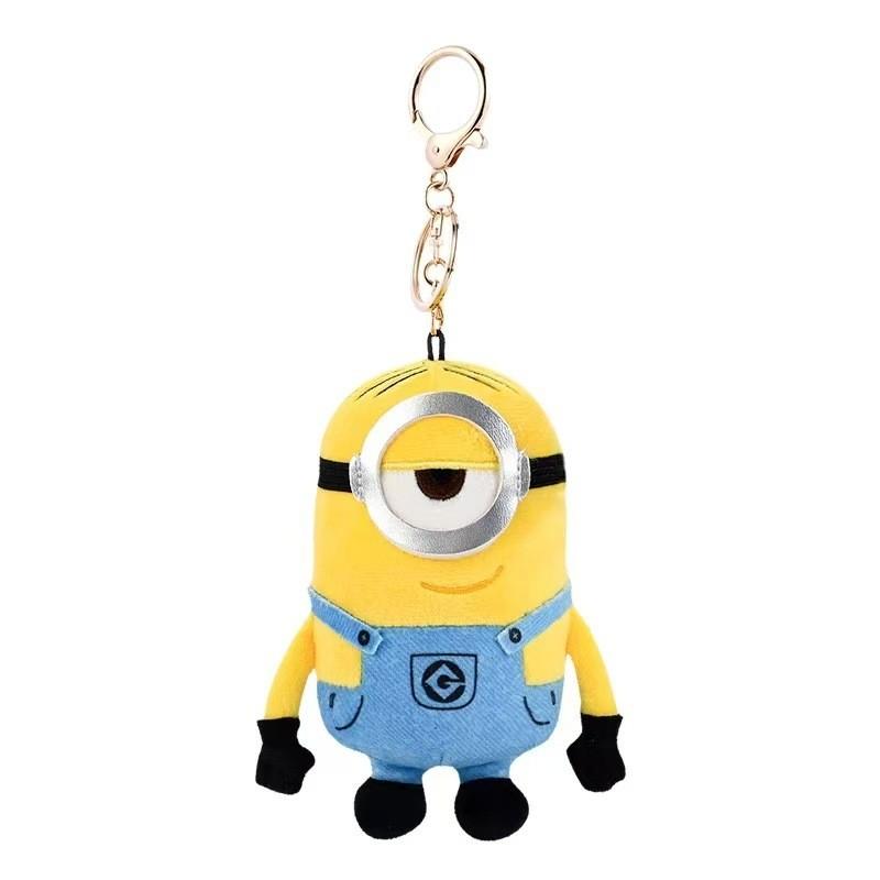 Keychain Me Despicable Cute Cartoon Girl Kid Backpack Ornament Hanging Plush Toy
