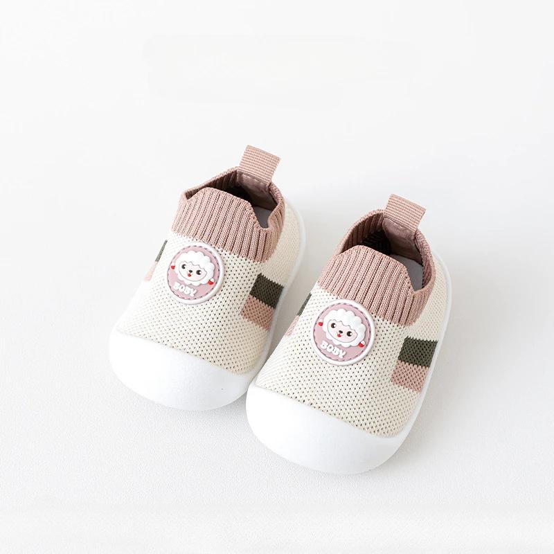 Детская обувь, модная детская обувь на мягкой подошве, прогулочная обувь с милыми мультяшными овечками, босиком, детская нескользящая повседневная обувь Zapatos Bebe