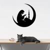 1pc Metal Moon Shaped Women Pray Wall Art Islamic Wall Hanging Ornament Elegant Pray Wall Art, Stylish Metal Wall Decoration