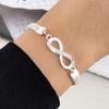 European & American Beach Infinity Butterfly Bracelet with Diamond-Inlaid Love and Geometric Metal Chain
