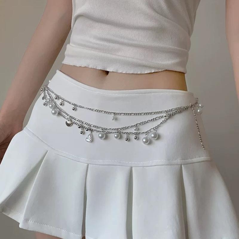 Metal Tassel Waist Chain Vintage Silver Bohemian Style Waistband Body Jewelry Waist Jewelry Ethnic Style Belt