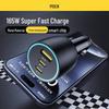 PISEN Super Fast Charging Car Charger with Retractable Cable - Compatible with Apple and Huawei Devices