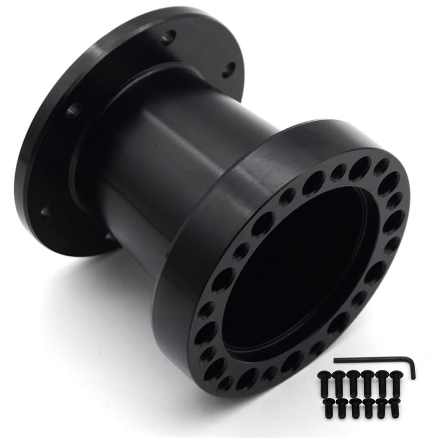 Черный 3" Алюминиевый Спейсер Для Автомобиля Рулевое Колесо Адаптер Ступицы Босс Кит 76мм