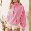 Women's Hoodie Sweatshirt Fashion Zipper Drawstring Long Sleeve Top Solid Color Casual Jacket