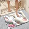 3D Стереоскопический Маленький Цветок Противоскользящий Коврик для Ванной из Диатомита - Влагопоглощающий и Мягкий.