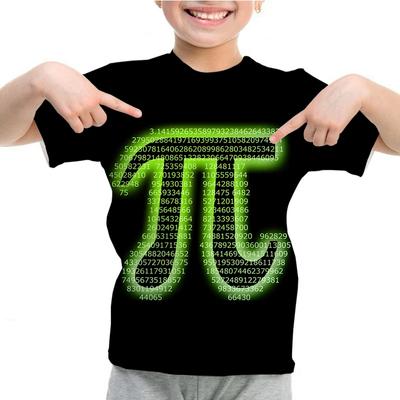 Футболка с принтом Pi Math для мальчиков и девочек, футболка с короткими рукавами Pi Day 3.14, детская одежда, летние повседневные забавные футболки с круглым вырезом
