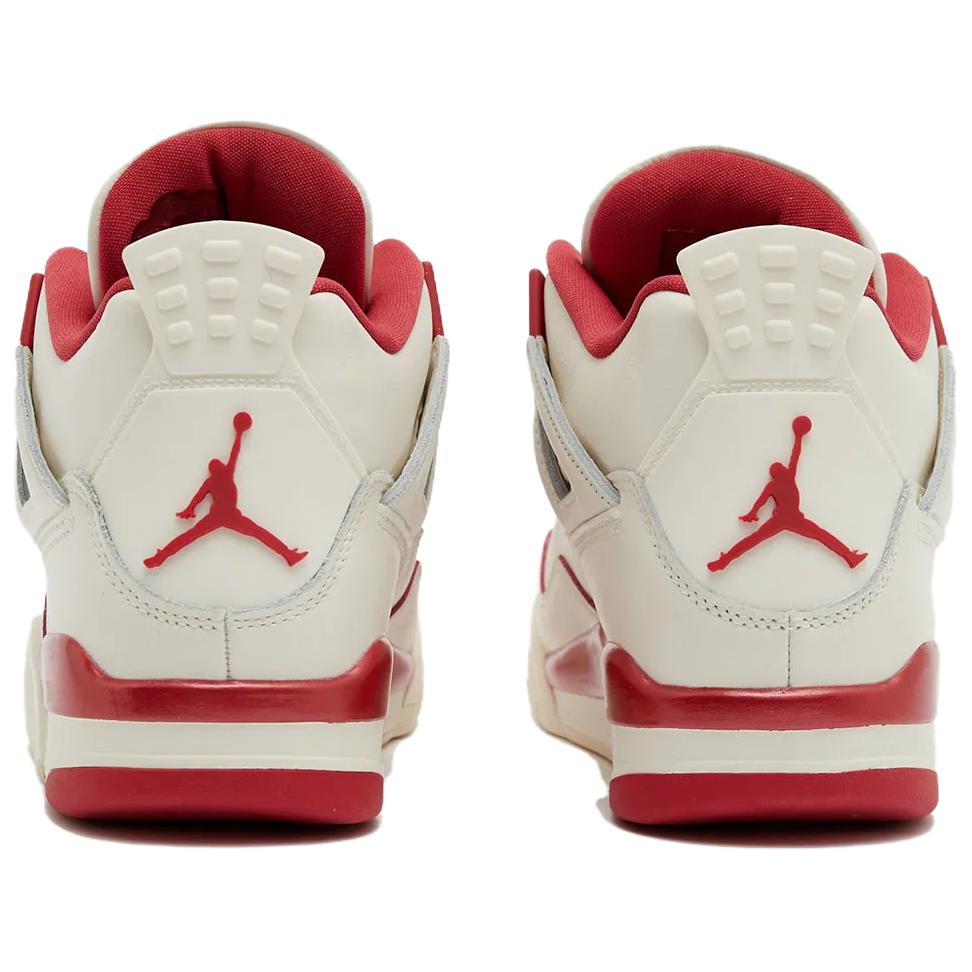 Jordan Air Jordan 4 Поддерживающие Средние Винтажные Баскетбольные Кроссовки Женские Бело-Красные HV0823-108