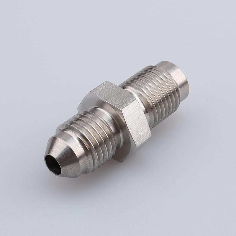 AC PERFORMANCE Inverted Flare 7/16 X 24 To Male -4 AN Restrictor " 1Mm " Stainless Steel (Garrett Turbo Oil Feed)