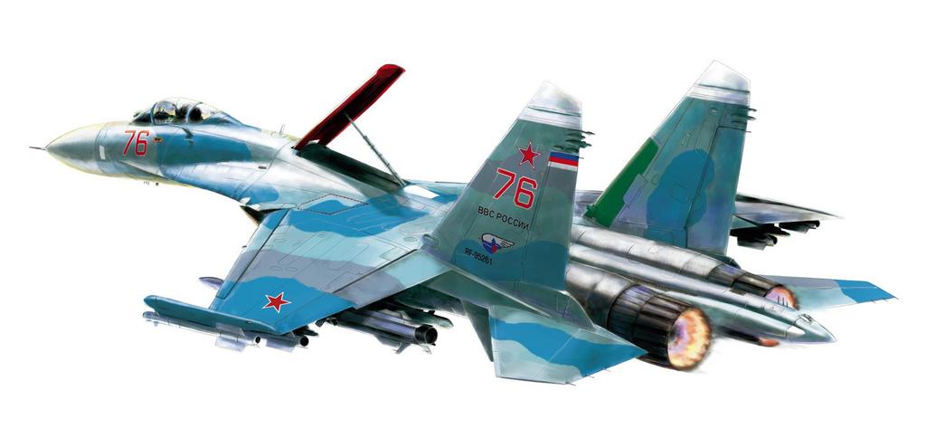 PLATZ Flanker B Plastic Model 1/72 Su-27SM AE-2