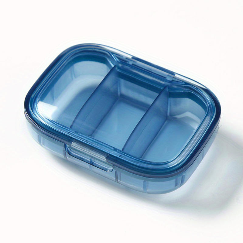Portable Medication Dispenser Box for Three Daily Doses of Pills and Tablets Waterproof Medicine Case Pill Box