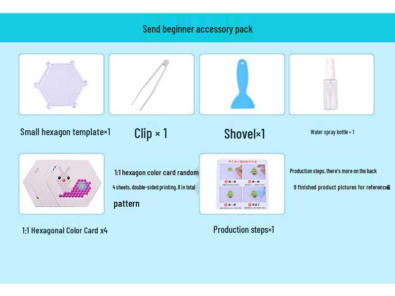 Детский набор для творчества из водных бусин: Шаблон для перфорированной доски и инструмент для распыления для капельной живописи водорастворимыми бусинами