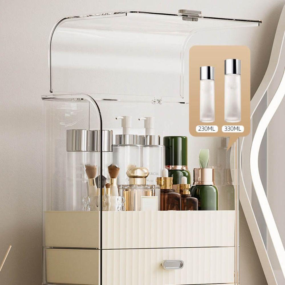 Waterproof Cosmetic Storage Box Transparent Lipstick Storage Rack New Makeup Organizer Bathroom