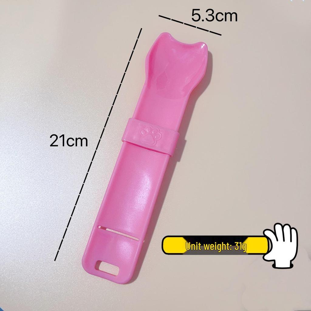 Кормушка-полоска для кошек и ложка для выдавливания для кормления питомца снеками без беспорядка