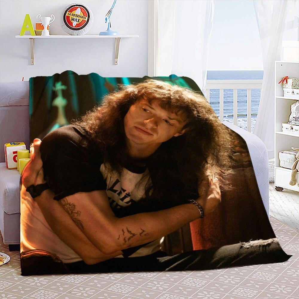 Портативные теплые пледы Eddie Munson Stranger Things для постельных принадлежностей для путешествий