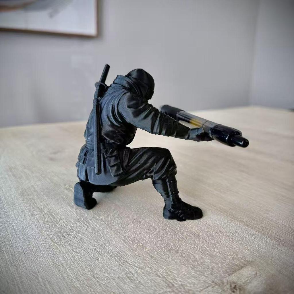 Фигурки Держатели для ручек 3D с принтом ниндзя: Персонализированные креативные настольные украшения