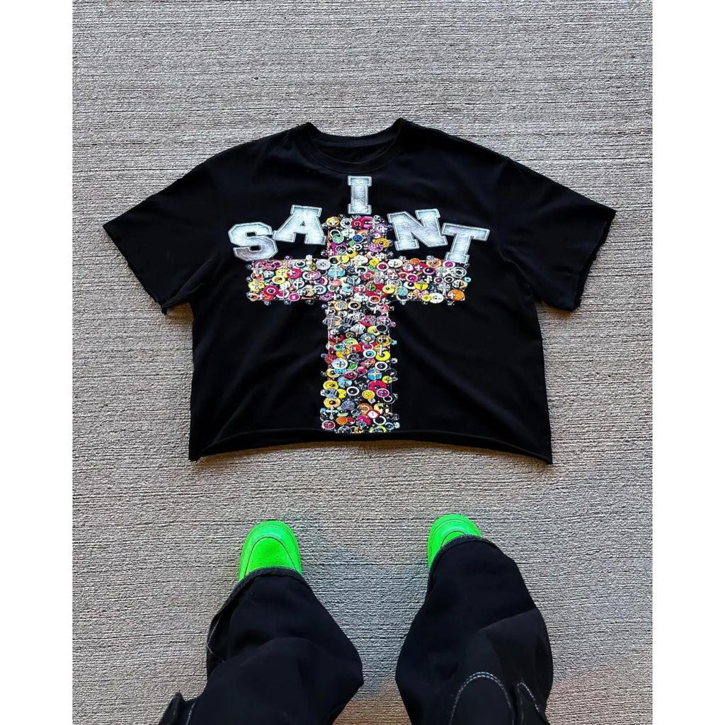 RogueWave Harajuku Graphic Print Oversized T Shirt Goth Casual Cotton Short Sleeve Tops