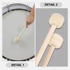 1pc Band Performances Drum Sticks Wool Felt Head Wooden Drum Hammer  Musical Instrument