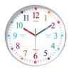 Colorful Kids Teaching Wall Clock Quiet Battery Operated Telling Time Learning Clock for Bedrooms Playrooms Classrooms