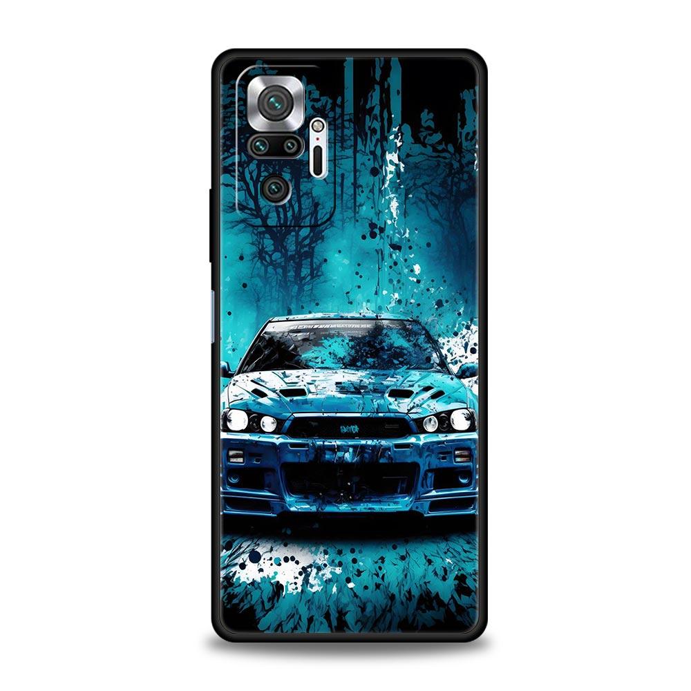 For Redmi 10C Cases Sports Car JDM Tokyo Drift Phone Case For Xiaomi Redmi Note 12 11 9S 9 8 10 Pro Plus 7 9T 8T 9C 9A 8A Cover