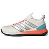 Adizero Ubersonic 4 Clay Court Chalk Scarlet Men Sneakers Cream Chalk-White Silver-Metallic HQ5930