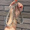 1Pc High-End Luxury Hand-Beaded Wrist Chain Mobile Phone Lanyard With Short Water Drop Crystal Pendant Hand-Held Hanging Chain