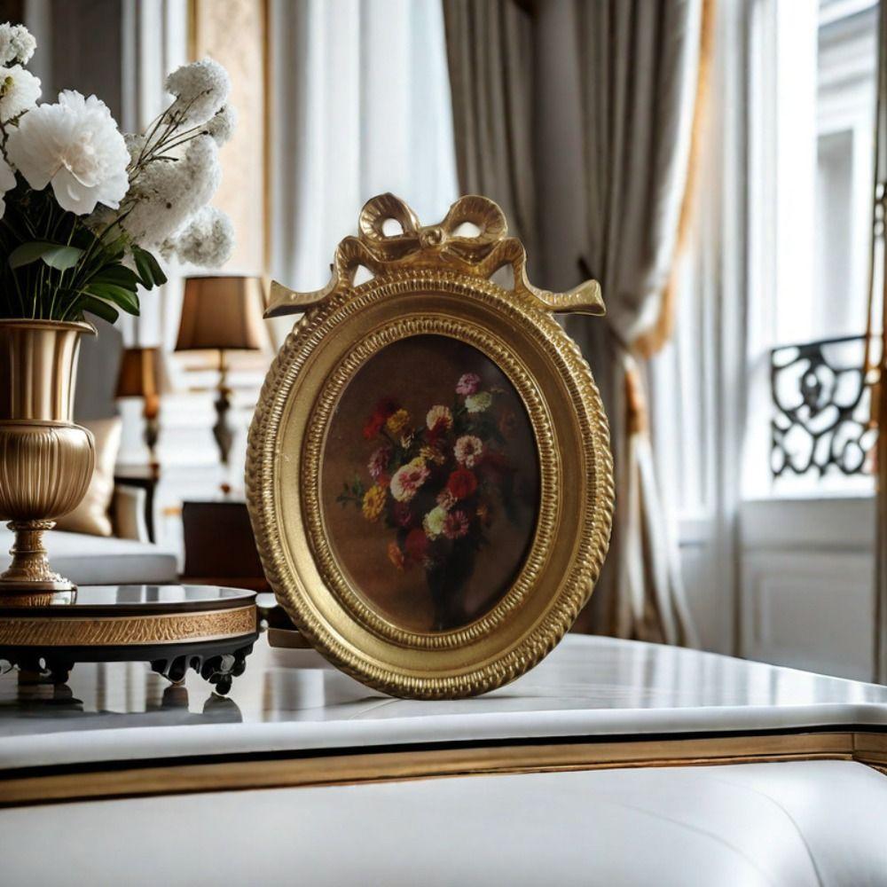 Держатель для фото из смолы Дизайн с бантом Рамка для фото Элегантная фоторамка Домашний декор