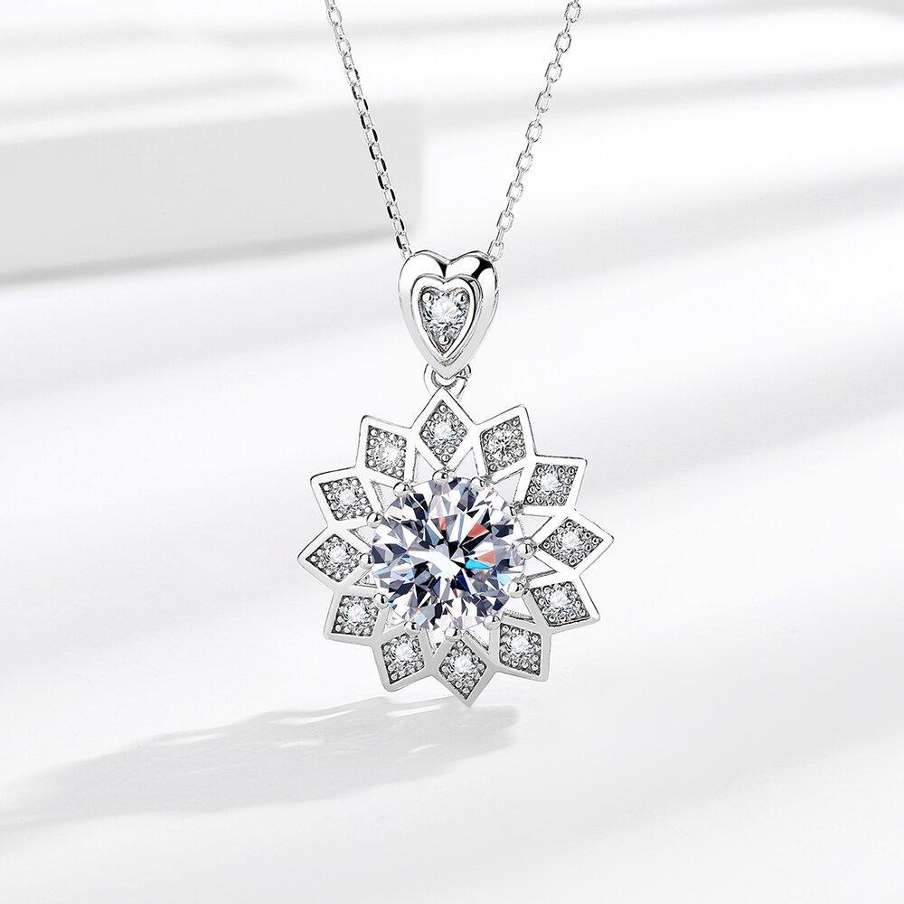 Jewelry Set Foreign Trade Model European and American Style Sunflower Ring Earrings Necklace Female Bride Zircon Jewelry.