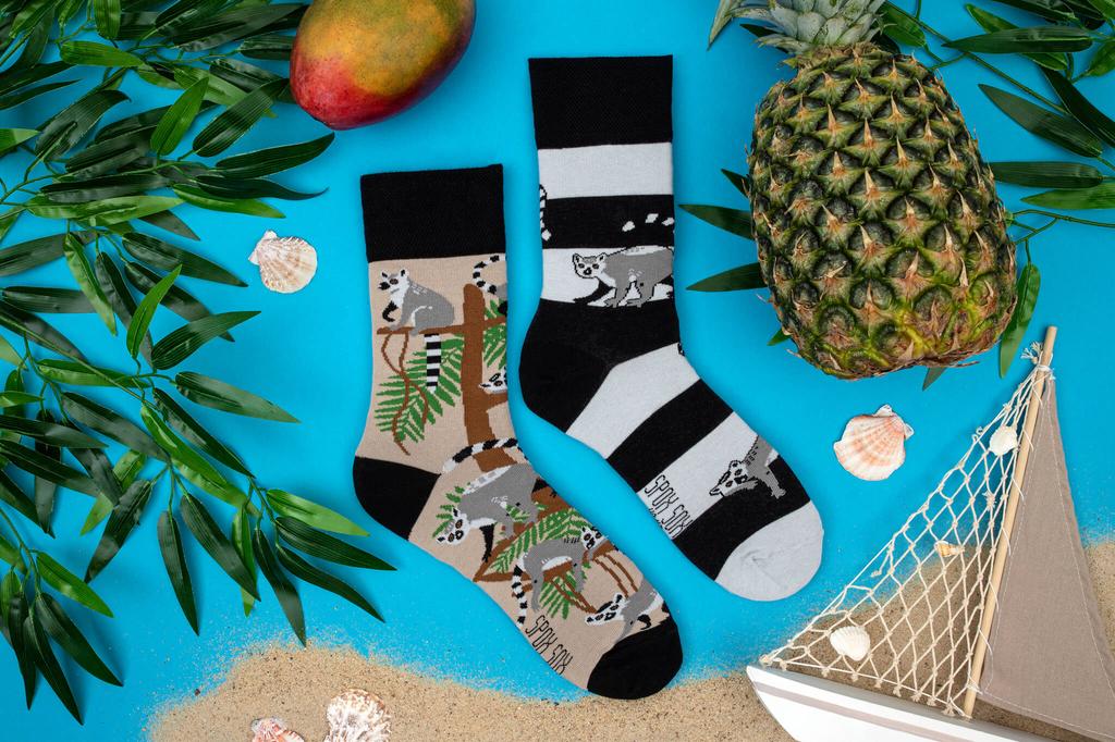 Лемуры - разноцветные носки 44-46