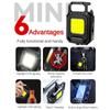 TYPE-C Keychain Light COB Strong Magnetic Outdoor Camping Light Portable Small Flashlight Multi-purpose Beer Wrench