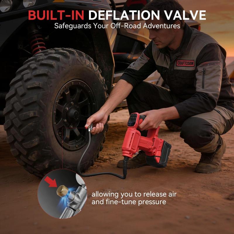 Портативный воздушный компрессор для аккумуляторов Makita/Milwaukee 18V Li-ion Электрический воздушный насос Беспроводной автомобильный насос для шин для автомобилей Велосипедов