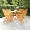 Day and Night - Day and Night Garden Dining Set 5 Pieces Solid Teak Wood